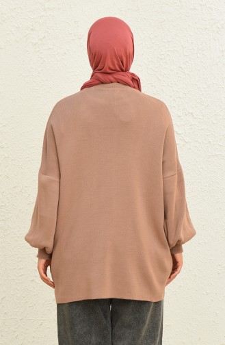 Trikot Pullover mit Ballonärmeln 0537-06 Rose 0537-06