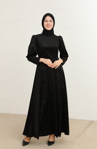 Black Hijab Evening Dress 60284-01