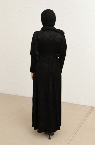 Black Hijab Evening Dress 60284-01