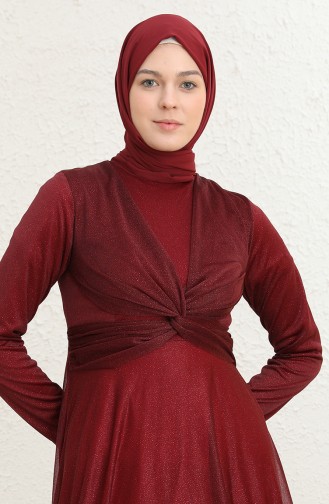 Habillé Hijab Cerise 5397-14
