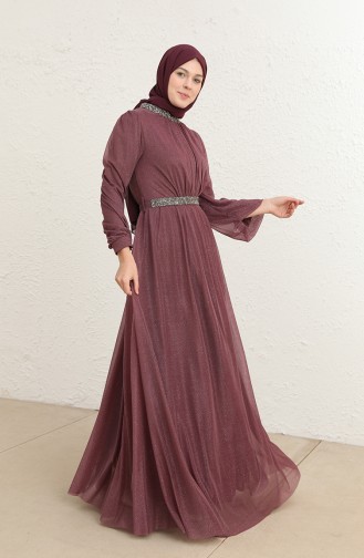 Dunkel-Rose Hijab-Abendkleider 5501-27