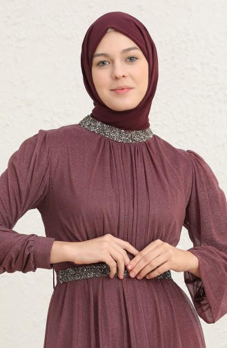 Dunkel-Rose Hijab-Abendkleider 5501-27