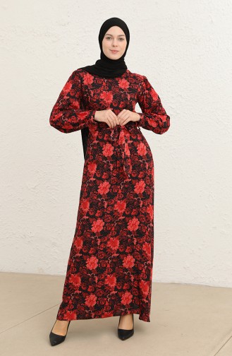 فستان أحمر 60265-01