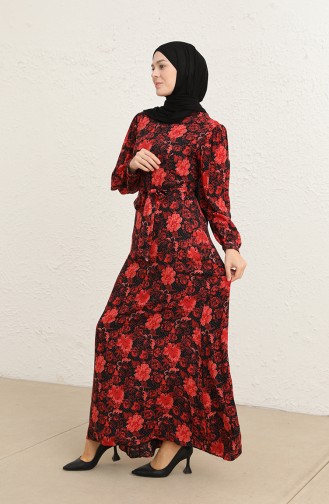 Red Hijab Dress 60265-01