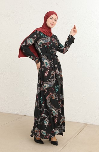 Grün Hijab Kleider 60289-01