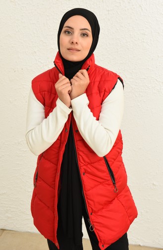 Gilet Sans Manches Rouge 2022-01