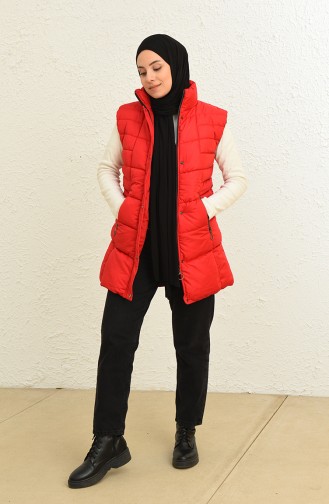 Gilet Sans Manches Rouge 2022-01