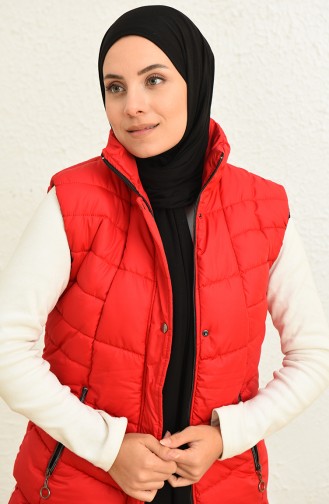Gilet Sans Manches Rouge 2022-01