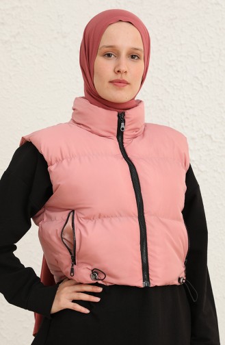 Şişme Kolsuz Kısa Yelek 5000-01 Pembe