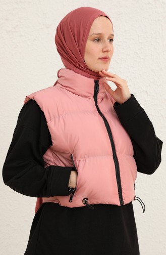 Şişme Kolsuz Kısa Yelek 5000-01 Pembe