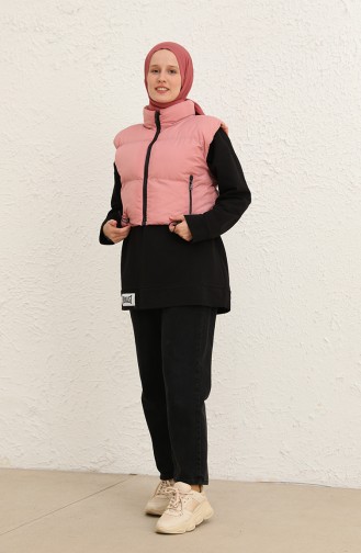 Şişme Kolsuz Kısa Yelek 5000-01 Pembe