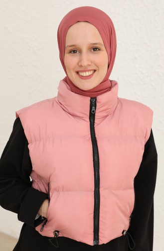 Şişme Kolsuz Kısa Yelek 5000-01 Pembe