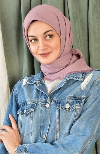 Hint Kaşmiri Zincir Desen Eşarp 000029-18 Pudra
