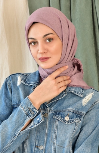 Hint Kaşmiri Zincir Desen Eşarp 000029-18 Pudra