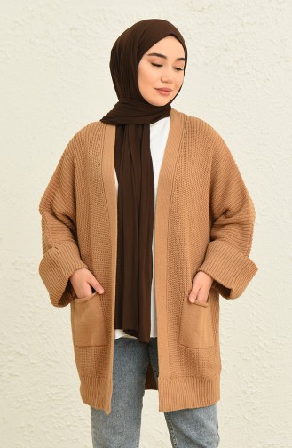 Triko Cepli Hırka 0547-05 Sütlü kahve