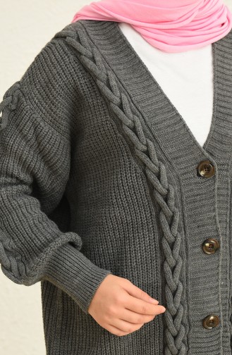 Triko Düğmeli Hırka 0548-01 Gri