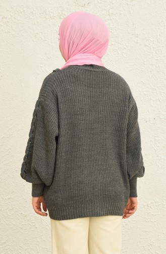 Triko Düğmeli Hırka 0548-01 Gri