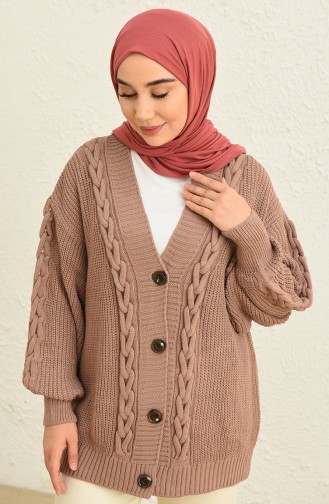 Trikot geknöpfte Strickjacke 0548-03 Rosa 0548-03
