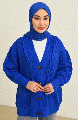 Saks-Blau Strickjacke 0548-05