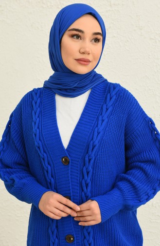 Saks-Blau Strickjacke 0548-05