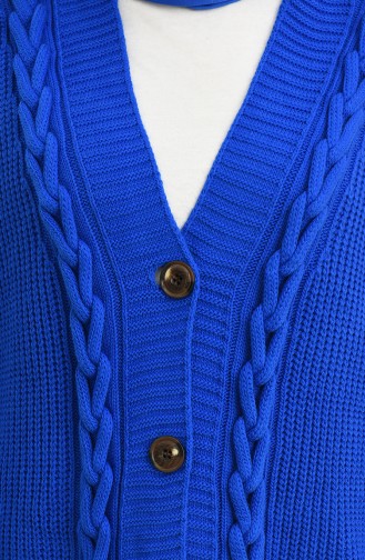 Saks-Blau Strickjacke 0548-05