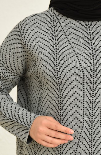Patterned Knitwear Suit  0534-02 Gray 0534-02