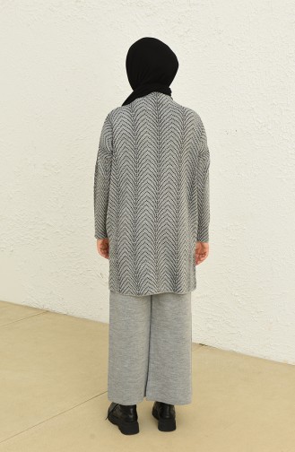 Patterned Knitwear Suit  0534-02 Gray 0534-02