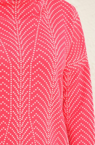 Patterned Knitwear Suit 0534-04 Fuchsia 0534-04