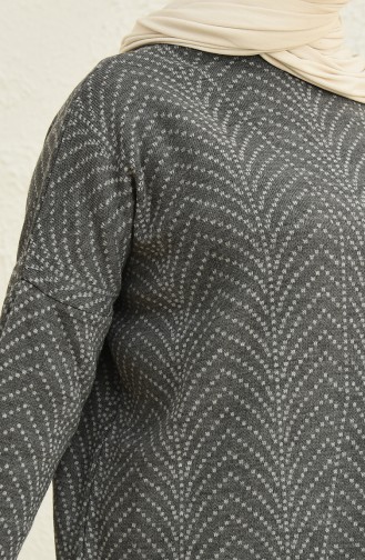 Trikot gemusterte Tunika-Hose Zweiteiler 0534-08 Dunkel Grau 0534-08