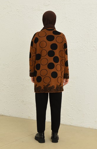 Knitwear Patterned Tunic Trousers Double Suit 0559-03 Tan 0559-03