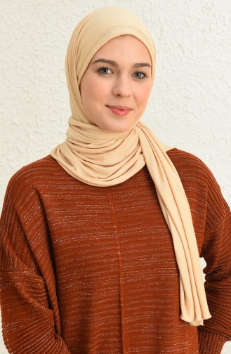 Ziegelrot Hijab Kleider 3164-02