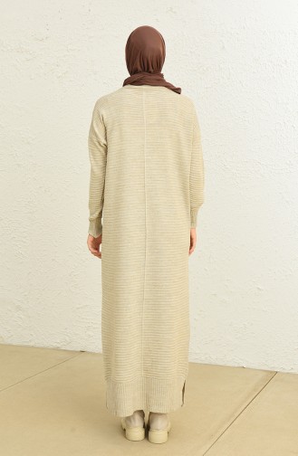 Triko Simli Elbise 3164-12 Bej
