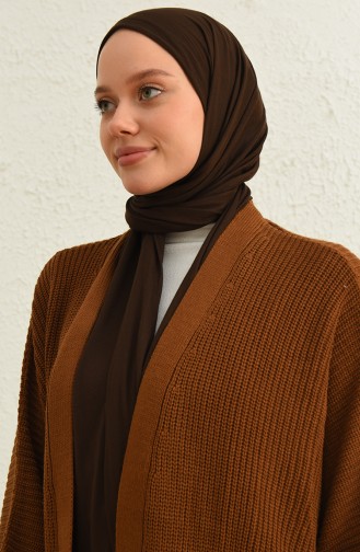 Cardigan Long à Poche en Tricot 0549-03 Tabac 0549-03