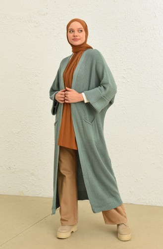 Knitwear Long Cardigan 0549-05 Mint Green 0549-05