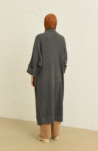 Cardigan Long à Poche en Tricot 0549-07 Anthracite 0549-07