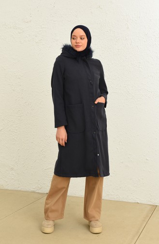 Dunkelblau Mantel 4019-06