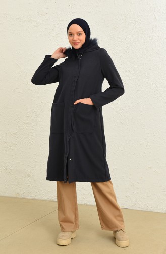 Dunkelblau Mantel 4019-06
