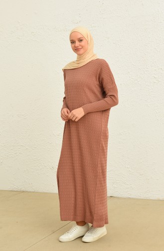Patterned Knit Dress 3312-01 Dusty Rose 3312-01