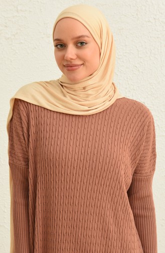 Patterned Knit Dress 3312-01 Dusty Rose 3312-01