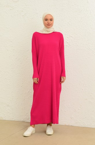 Fuchsia Hijab Dress 3312-07