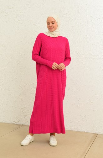 Fuchsia Hijab Dress 3312-07