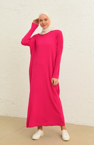 Fuchsia Hijab Dress 3312-07