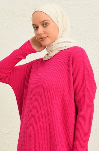 Fuchsia Hijab Dress 3312-07
