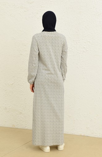 Navy Blue Hijab Dress 8538-01