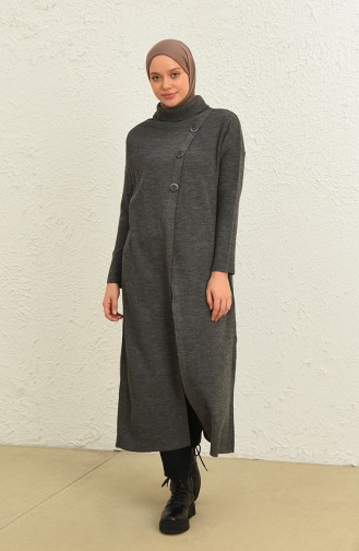 Triko Simli Uzun Tunik 3303-04 Antrasit