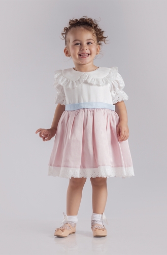 White Baby and Children`s Dress 21229-01