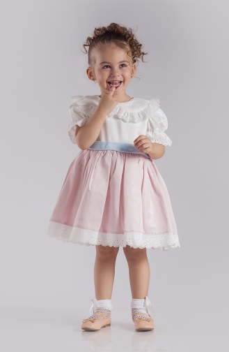 White Baby and Children`s Dress 21229-01