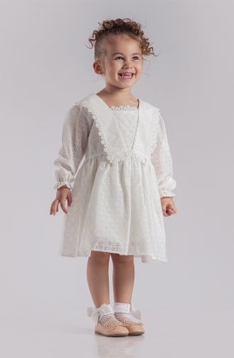 White Baby and Children`s Dress 221168-01