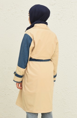 Beige Trench Coats Models 1052-018