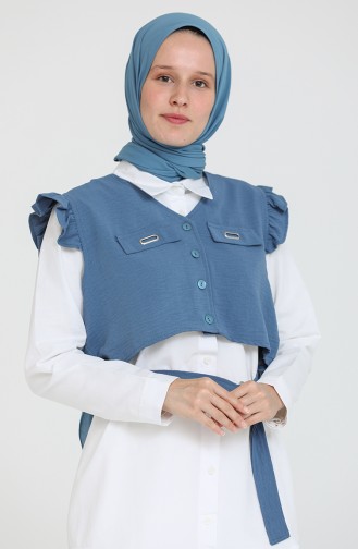 Blue Overhemdblouse 1041-004